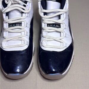 Men’s Nike Air 11 Retro White and Blue Low Jordans 11